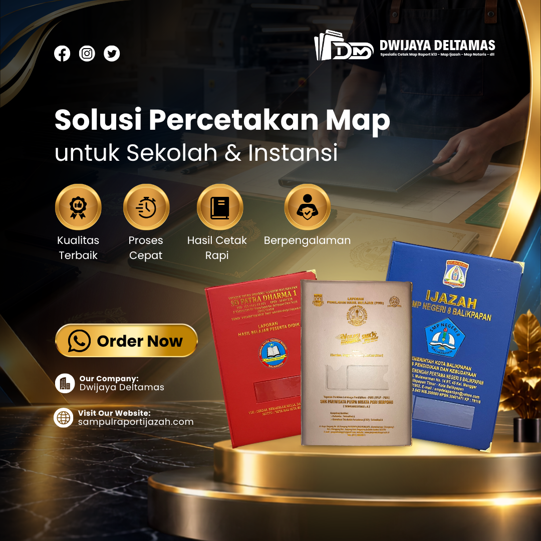 Spesialis Percetakan Sampul Dokumen & Map Raport Berpengalaman
